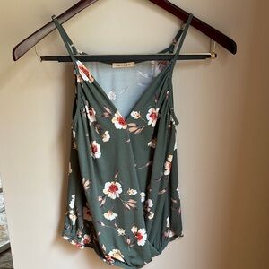 Beacon Floral Green Tank Top
